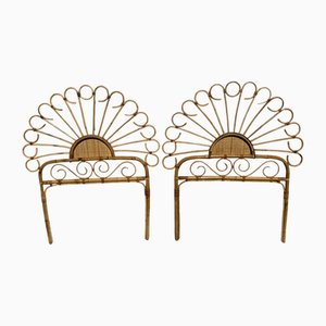 Headboard in Bamboo and Rattan, Handcrafted Côte Dazur, France, 1960s, Set of 2-SDV-2020003