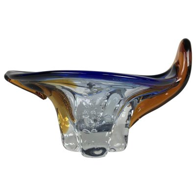 Heavy Bohemian Art Glass Bowl, 1960s-TZ-750464