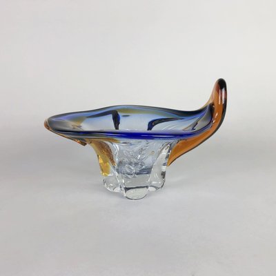 Heavy Bohemian Art Glass Bowl, 1960s-TZ-750464