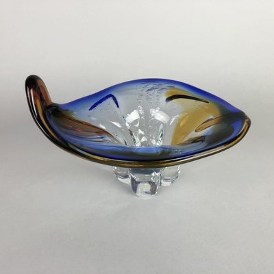 Heavy Bohemian Art Glass Bowl, 1960s-TZ-750464