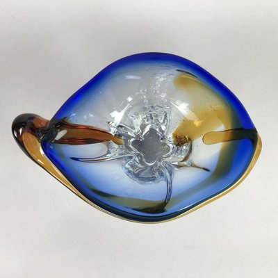 Heavy Bohemian Art Glass Bowl, 1960s-TZ-750464