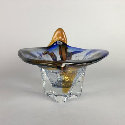 Heavy Bohemian Art Glass Bowl, 1960s-TZ-750464