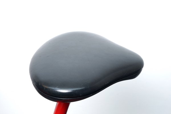 Heavy Industrial Metal Stools with Bicycle Saddle, 1980s, Set of 2-CIP-1107505