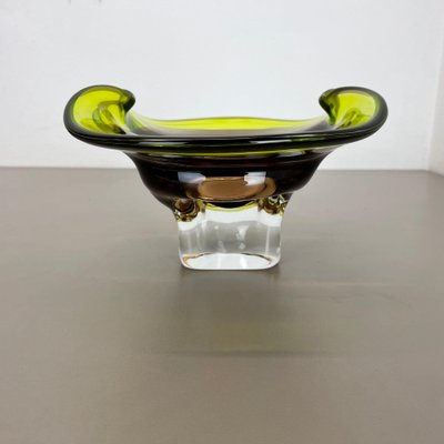 Heavy Multicolor Murano Glass Centerpiece Bowl With Shell Element Murano, Italy, 1970s-QZ-1298045