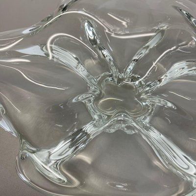 Heavy XXL Murano Glass Lucid Bowl Shell Element Shell Murano, Italy, 1970s-QZ-1106466