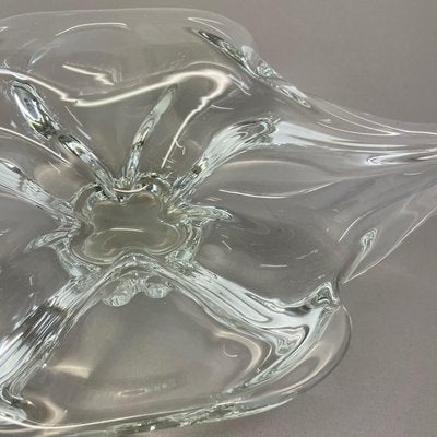 Heavy XXL Murano Glass Lucid Bowl Shell Element Shell Murano, Italy, 1970s-QZ-1106466