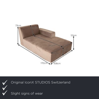 Hedera 2-Seater Daybed in Beige Velvet from IconX Studios-RQW-1748359