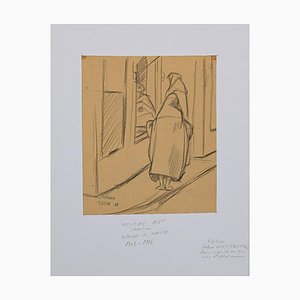 Helen Vogt, Women in Morocco, Original Pencil Drawing, 1930s-ZCI-892038