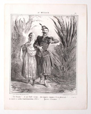 Henri-Alfred Darjou - in Mexico - Original Lithograph - 19th Century-ZCI-872299