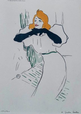 Henri de Toulouse-Lautrec, Yvette Gilbert, 1950, Etching-NRC-1403041