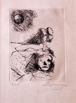 Henri Espinouze - Figure - Original Etching - Mid-20th Century-ZCI-899506