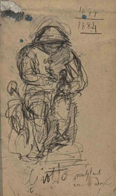 Henri Lehmann, Sketches, Original Pencil Drawing, Early 20th-Century-ZCI-1316593