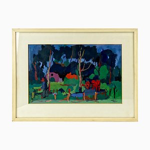 Henri Titselaar, Farmers Yard, Oil Painting-RY-795997