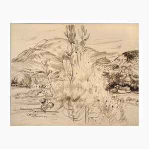 Henri Vergé-Sarrat, Vaison La Romaine, China Ink Drawing on Paper, 1920s-ZCI-2025174