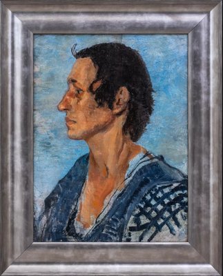 Henri Victor Wolvens, Portrait of a Man, 1950s, Oil on Canvas-QOR-2017439