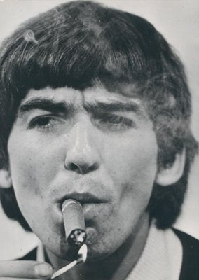 Henry Grossman, George Harrison, Cigar, Black and White Photograph, 1970s, 21 X 15,2cm 1970s-DYV-1438126