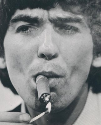 Henry Grossman, George Harrison, Cigar, Black and White Photograph, 1970s, 21 X 15,2cm 1970s-DYV-1438126