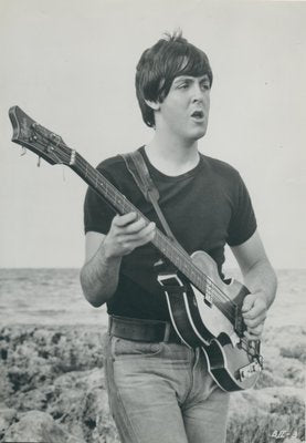 Henry Grossman, Paul Mccartney, Guitar, Black and White Photograph 24 X 16,7 Cm 1970, 1970s, Wood-DYV-1438129