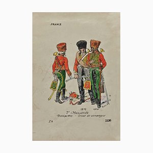 Herbert Knotel, 7e Hussards, Drawing, 1940s-ZCI-1312622