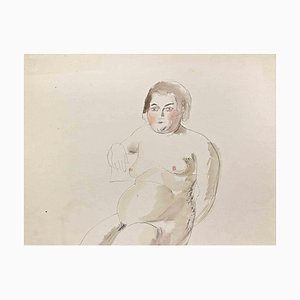 Hermann Paul, Nude of Woman, Drawing, Early 20th Century-ZCI-1775645