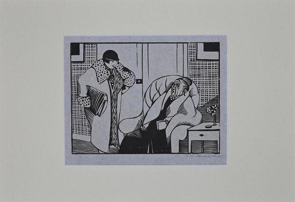 Hermann Paul, The Old Woman, Woodcut Print, 1925-ZCI-1781533