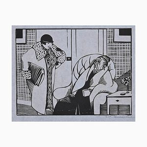 Hermann Paul, The Old Woman, Woodcut Print, 1925-ZCI-1781533