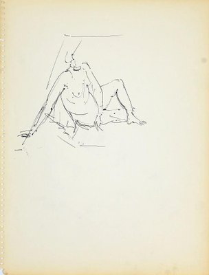 Herta Hausmann, Female Figure, Pencil Drawing, 1950s-ZCI-907395