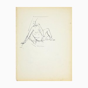 Herta Hausmann, Female Figure, Pencil Drawing, 1950s-ZCI-907395