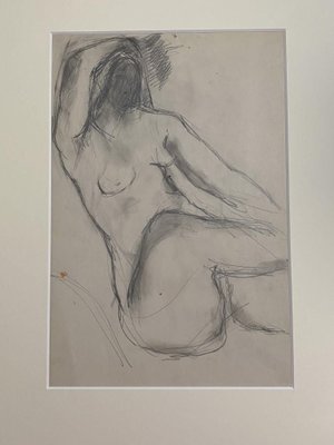 Herta Hausmann - Nude Woman - Original Pencil Drawing by Herta Hausmann - 20th Century-ZCI-804617