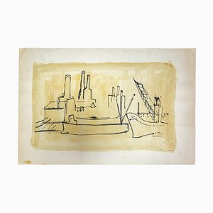 Herta Hausmann, The Port, Drawing in Pen, 1930s-ZCI-827736