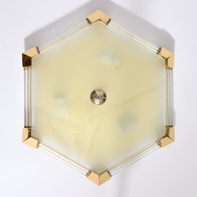 Hexagonal Glass Rod Flush Mount from Honsel, 1980s-IXK-828725