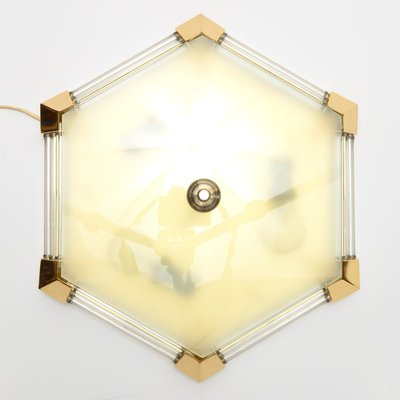 Hexagonal Glass Rod Flush Mount from Honsel, 1980s-IXK-828725