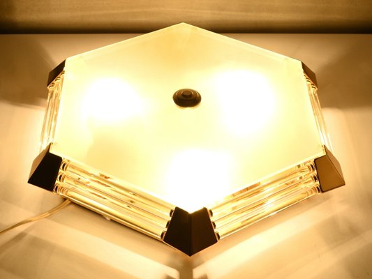 Hexagonal Glass Rod Flush Mount from Honsel, 1980s-IXK-828725