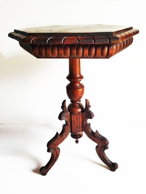 Hexagonall Gueridon Table With Carved Legs-ODB-1304819