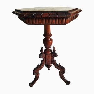 Hexagonall Gueridon Table With Carved Legs-ODB-1304819