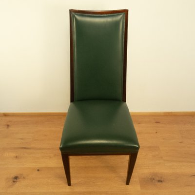 High-Back Chair in Dark Stained Beech, 1980s-PRK-2027226