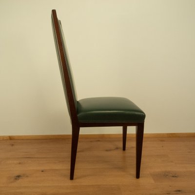 High-Back Chair in Dark Stained Beech, 1980s-PRK-2027226