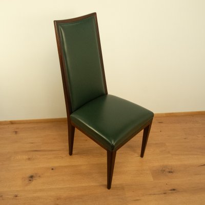 High-Back Chair in Dark Stained Beech, 1980s-PRK-2027226