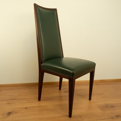 High-Back Chair in Dark Stained Beech, 1980s-PRK-2027226