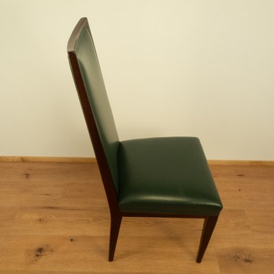 High-Back Chair in Dark Stained Beech, 1980s-PRK-2027226