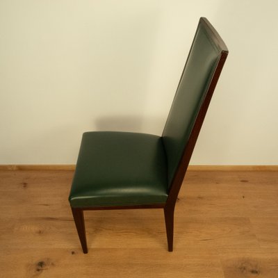 High-Back Chair in Dark Stained Beech, 1980s-PRK-2027226