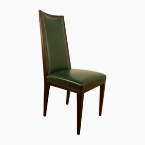 High-Back Chair in Dark Stained Beech, 1980s-PRK-2027226