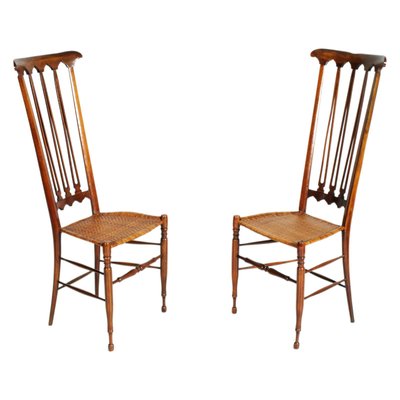 High Back Chairs by Gio Ponti for SAC, 1950s, Set of 2-NJV-1256248