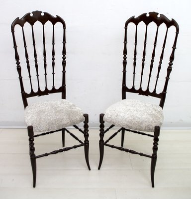 High Back Chiavari Dining Chairs by Gaetano Descalzi, 1950s, Set of 2-FER-771676