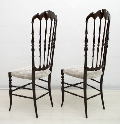 High Back Chiavari Dining Chairs by Gaetano Descalzi, 1950s, Set of 2-FER-771676