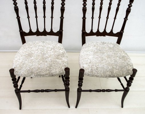 High Back Chiavari Dining Chairs by Gaetano Descalzi, 1950s, Set of 2-FER-771676