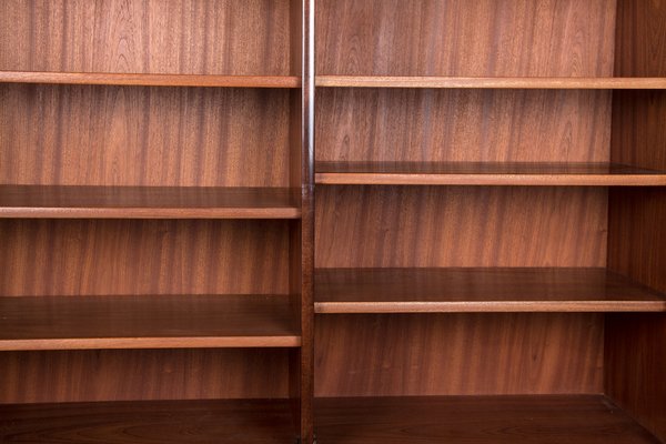 High Danish Cabinet in Mahogany and Brass by Ole Wanscher for Poul Jeppesen, 1960s-EMB-1730383