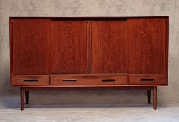 High Danish Teak Sideboard by Kurt Østervig for Brande Møbelindustri, 1950s-BSB-1264135