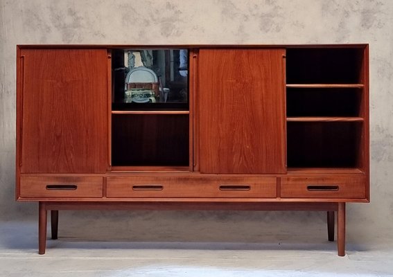 High Danish Teak Sideboard by Kurt Østervig for Brande Møbelindustri, 1950s-BSB-1264135