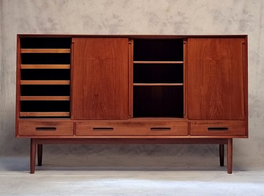 High Danish Teak Sideboard by Kurt Østervig for Brande Møbelindustri, 1950s-BSB-1264135